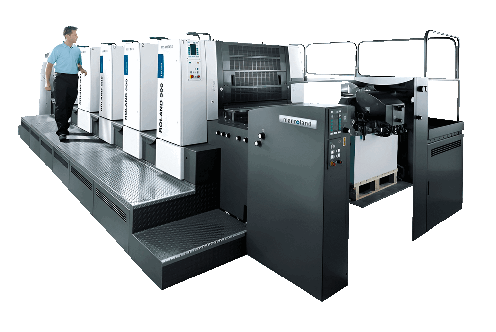 5-ти кольорова офсетна друкарська машина з лаковою секцією Manroland R505L